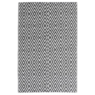 vidaXL Χαλί εξωτερικού χώρου ARAKIL Μαύρο 140x200 cm PP