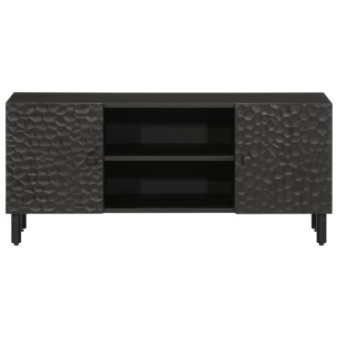 vidaXL Έπιπλο Τηλεόρασης Μαύρο 105x33x46cm από Μασίφ Ξύλο Μάνγκο