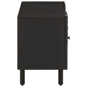 vidaXL Έπιπλο Τηλεόρασης Μαύρο 105x33x46cm από Μασίφ Ξύλο Μάνγκο