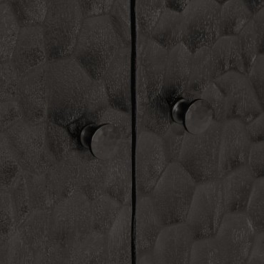vidaXL Βοηθητικό Ντουλάπι Μαύρο 60x33x75cm από Μασίφ Ξύλο Μάνγκο 1 τεμ.