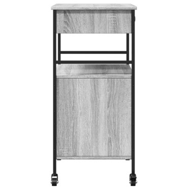 vidaXL Τρόλεϊ Κουζίνας Sonoma Γκρι 56x43x89,5cm Επεξεργασμένο Ξύλο 1 τεμ.