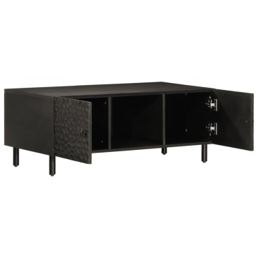 vidaXL Τραπεζάκι Σαλονιού Μαύρο 100x54x40cm από Μασίφ Ξύλο Μάνγκο 1 τεμ.