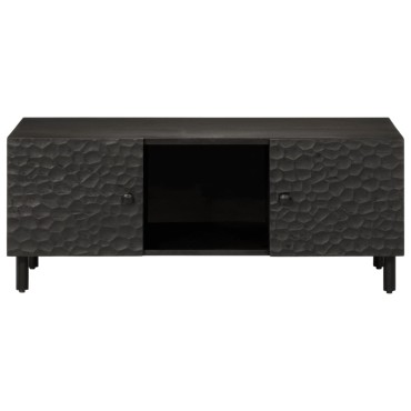vidaXL Τραπεζάκι Σαλονιού Μαύρο 100x54x40cm από Μασίφ Ξύλο Μάνγκο 1 τεμ.