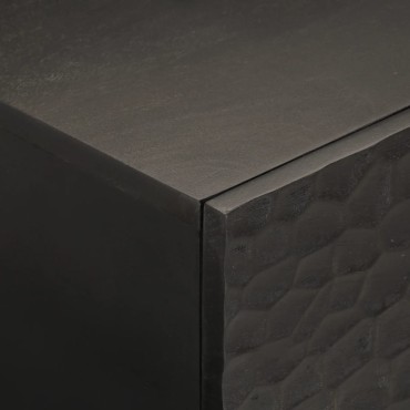 vidaXL Τραπεζάκι Σαλονιού Μαύρο 100x54x40cm από Μασίφ Ξύλο Μάνγκο 1 τεμ.