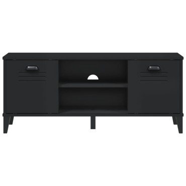 vidaXL Παπουτσοθήκη VIKEN Μαύρη 106x35x45cm από Επεξεργασμένο Ξύλο