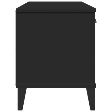 vidaXL Παπουτσοθήκη VIKEN Μαύρη 106x35x45cm από Επεξεργασμένο Ξύλο