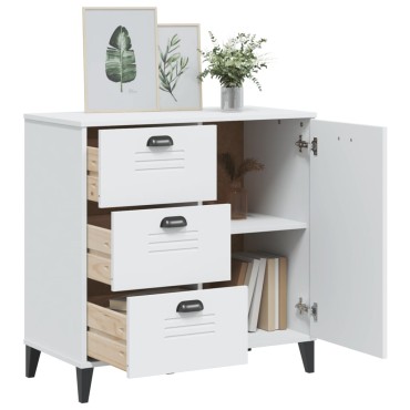 vidaXL Μπουφές VIKEN Λευκός 80x40x80cm από Επεξεργασμένο Ξύλο 1 τεμ.
