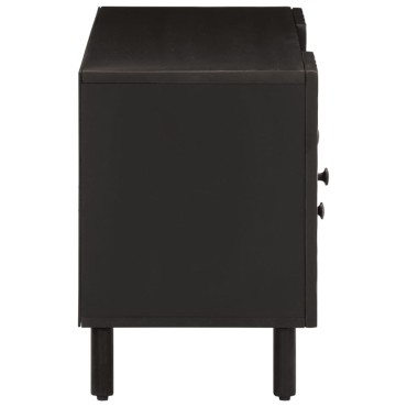vidaXL Έπιπλο Τηλεόρασης Μαύρο 105x33x46cm από Μασίφ Ξύλο Μάνγκο