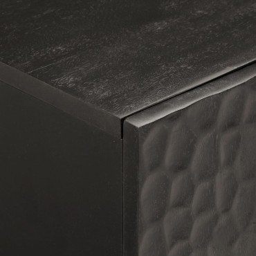 vidaXL Έπιπλο Τηλεόρασης Μαύρο 105x33x46cm από Μασίφ Ξύλο Μάνγκο