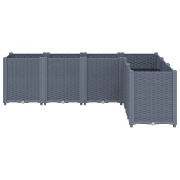 vidaXL Ζαρντινιέρα Κήπου Μπλε Γκρι 160x120x53 εκ. Πολυπροπυλένιο