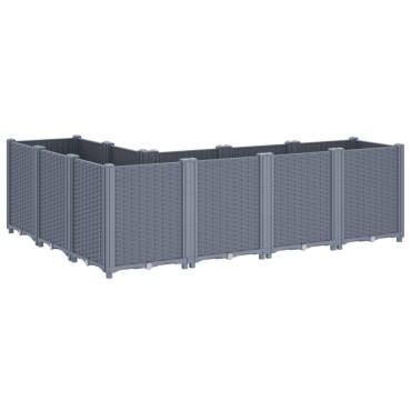 vidaXL Ζαρντινιέρα Κήπου Μπλε Γκρι 160x120x53 εκ. Πολυπροπυλένιο