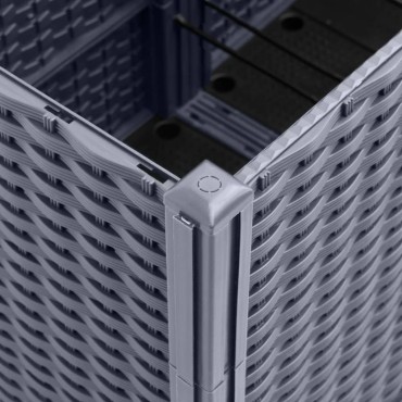 vidaXL Ζαρντινιέρα Κήπου Μπλε Γκρι 160x120x53 εκ. Πολυπροπυλένιο