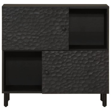 vidaXL Βοηθητικό Ντουλάπι Μαύρο 80x33x75cm από Μασίφ Ξύλο Μάνγκο 1 τεμ.