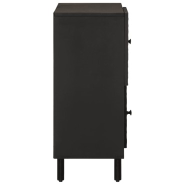 vidaXL Βοηθητικό Ντουλάπι Μαύρο 80x33x75cm από Μασίφ Ξύλο Μάνγκο 1 τεμ.