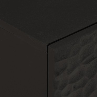 vidaXL Βοηθητικό Ντουλάπι Μαύρο 80x33x75cm από Μασίφ Ξύλο Μάνγκο 1 τεμ.