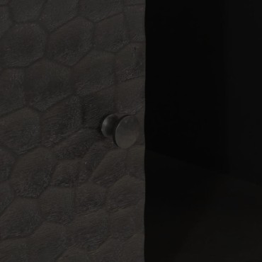 vidaXL Βοηθητικό Ντουλάπι Μαύρο 80x33x75cm από Μασίφ Ξύλο Μάνγκο 1 τεμ.