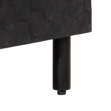 vidaXL Βοηθητικό Ντουλάπι Μαύρο 80x33x75cm από Μασίφ Ξύλο Μάνγκο 1 τεμ.