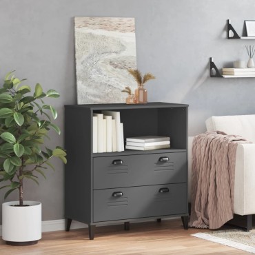 vidaXL Βιβλιοθήκη VIKEN Ανθρακί Γκρι 80x40x90cm από Επεξεργ. Ξύλο 1 τεμ.
