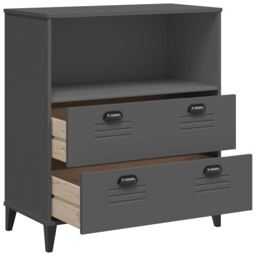 vidaXL Βιβλιοθήκη VIKEN Ανθρακί Γκρι 80x40x90cm από Επεξεργ. Ξύλο 1 τεμ.