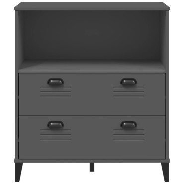 vidaXL Βιβλιοθήκη VIKEN Ανθρακί Γκρι 80x40x90cm από Επεξεργ. Ξύλο 1 τεμ.