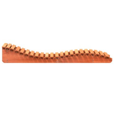 vidaXL Ξαπλώστρες 2 τεμ. Καφέ Κεριού 205x60x31,5cm Μασίφ Ξύλο Πεύκου