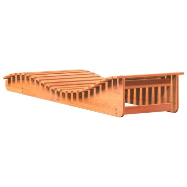 vidaXL Ξαπλώστρες 2 τεμ. Καφέ Κεριού 205x60x31,5cm Μασίφ Ξύλο Πεύκου