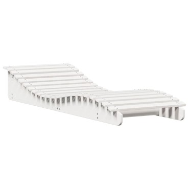 vidaXL Ξαπλώστρα Λευκό 205x70x31,5cm από Μασίφ Ξύλο Πεύκου 1 τεμ.