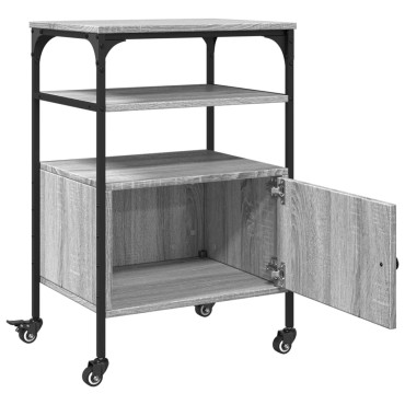 vidaXL Βάση Εκτυπωτή 3 Επιπέδων Γκρι Sonoma 50x40x76 εκ Επεξ. Ξύλο