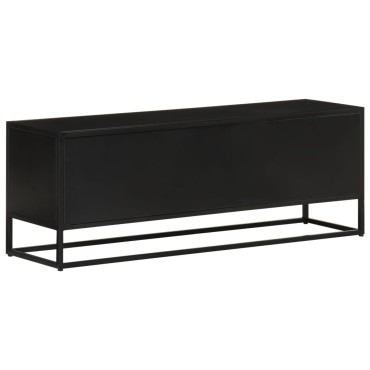 vidaXL Έπιπλο Τηλεόρασης 110x30x40cm Μασίφ Ξύλο Μάνγκο & Σίδηρος