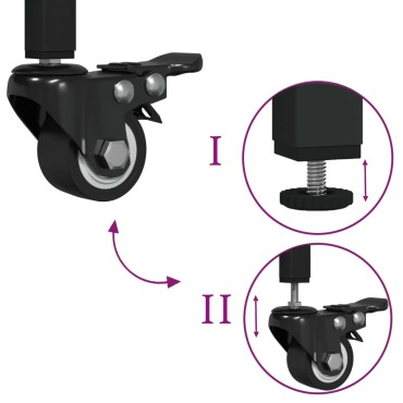 vidaXL Βάση Εκτυπωτή 3 Επιπέδων Καπνιστή Δρυς 50x40x76 εκ Επεξ. Ξύλο