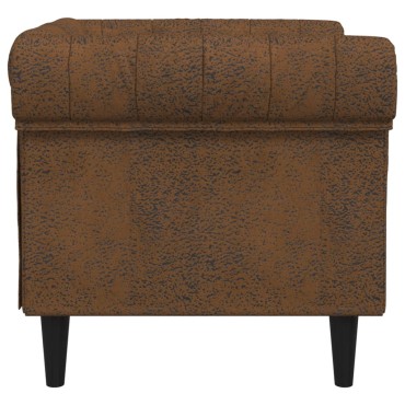 vidaXL Πολυθρόνα Chesterfield Καφέ Υφασμάτινη 78,5x74,5x74,5cm 1 τεμ. Γωνιακός