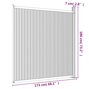vidaXL Πάνελ Περίφραξης Γκρι 173x186cm από WPC