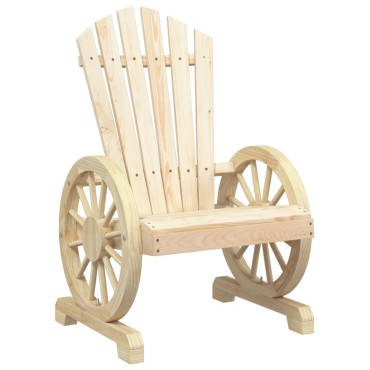 vidaXL Καρέκλες Κήπου Adirondack 4 τεμ. από Μασίφ Ξύλο Ελάτης 63x62x99cm  Τετραθέσιος