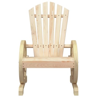 vidaXL Καρέκλες Κήπου Adirondack 4 τεμ. από Μασίφ Ξύλο Ελάτης 63x62x99cm  Τετραθέσιος