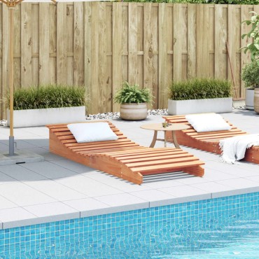 vidaXL Ξαπλώστρα Καφέ Κεριού 205x80x31,5cm από Μασίφ Ξύλο Πεύκου 1 τεμ.