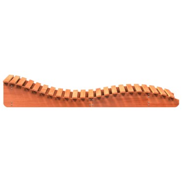 vidaXL Ξαπλώστρα Καφέ Κεριού 205x80x31,5cm από Μασίφ Ξύλο Πεύκου 1 τεμ.