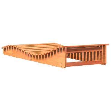 vidaXL Ξαπλώστρα Καφέ Κεριού 205x80x31,5cm από Μασίφ Ξύλο Πεύκου 1 τεμ.