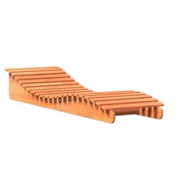 vidaXL Ξαπλώστρα Καφέ Κεριού 205x60x31,5cm από Μασίφ Ξύλο Πεύκου 1 τεμ.