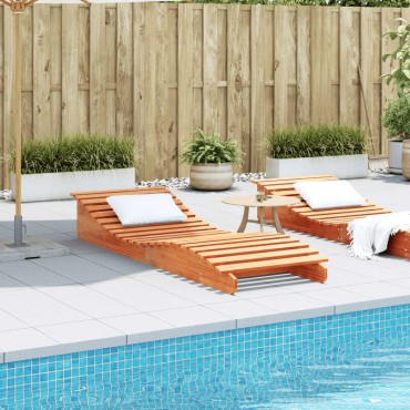 vidaXL Ξαπλώστρα Καφέ Κεριού 205x70x31,5cm από Μασίφ Ξύλο Πεύκου 1 τεμ.