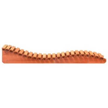 vidaXL Ξαπλώστρα Καφέ Κεριού 205x70x31,5cm από Μασίφ Ξύλο Πεύκου 1 τεμ.