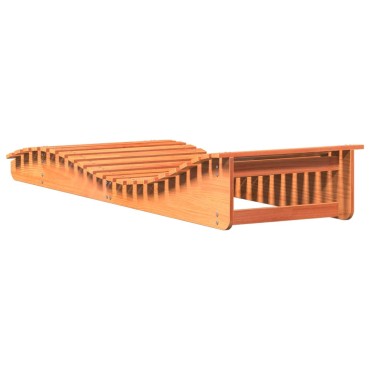 vidaXL Ξαπλώστρα Καφέ Κεριού 205x70x31,5cm από Μασίφ Ξύλο Πεύκου 1 τεμ.