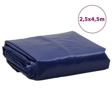 vidaXL Μουσαμάς Μπλε 2,5 x 4,5 μ. 650 γρ./μ²