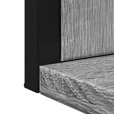 vidaXL Καθρέφτης Μπάνιου με Ράφι Γκρι Sonoma 50x12x60cm Επεξ. Ξύλο 1 τεμ.