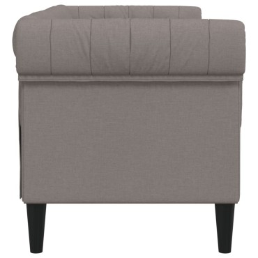 vidaXL Καναπές Διθέσιος Chesterfield Taupe Υφασμάτινος 182,5x74,5x74,5cm 1 τεμ.