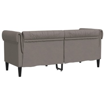 vidaXL Καναπές Διθέσιος Chesterfield Taupe Υφασμάτινος 182,5x74,5x74,5cm 1 τεμ.