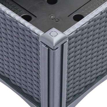 vidaXL Ζαρντινιέρα Κήπου με Καφασωτό Μπλε Γκρι 120x40x142 εκ. από PP