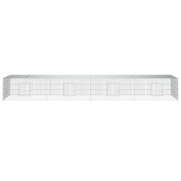 vidaXL Κλουβί Κουνελιών 4 Πάνελ 433x109x54 εκ. από Γαλβανισμένο Σίδερο