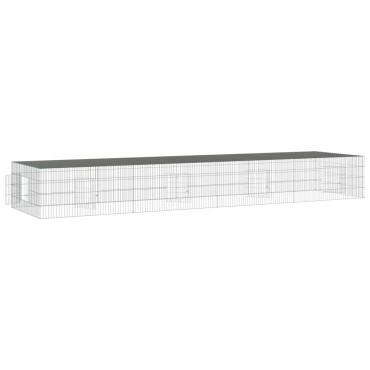 vidaXL Κλουβί Κουνελιών 4 Πάνελ 433x109x54 εκ. από Γαλβανισμένο Σίδερο