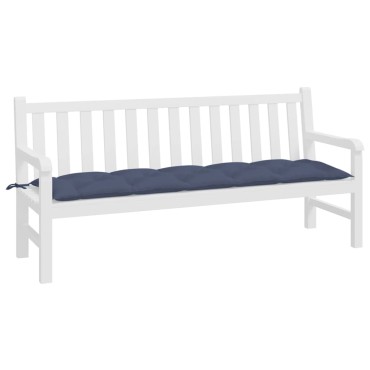 vidaXL Μαξιλάρια Πάγκου Κήπου Ναυτικό Μπλε 180x50x7cm Ύφασμα Oxford