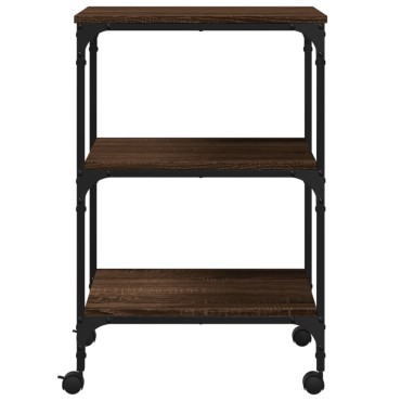 vidaXL Βάση Εκτυπωτή 3 Επιπέδων Καφέ Δρυς 50x41x75 εκ Επεξ. Ξύλο